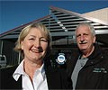 Pergolas Plus Outdoor Living owners Julie and Ian Brooksby … one of their pergolas has got the pub talking
