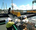 More than 875 tonnes of 350 Grade XLERPLATE? steel from BlueScope Steel was used to fabricate key sections of the deck of Brisbanes new Eleanor Schonell Bridge. 