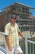 Builder Steve Newton at the Mandurah Ocean Marina construction site 