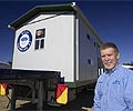 Mordek Manager Errol Thomas with one of his company’s completed cabins