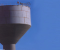 This water tank at Quakers Hill in Sydney's west serves some 15,000 households in stage two of the vast Rouse Hill development. The tank is built using grade 250 XLERPLATE&reg; steel.