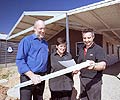 House owner Anthony Van Emerek and Innovative Steel Buildings owners Robyn and Geoff Stephens