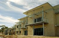 Two storey apartments at Flinders University. Steel building frame technology made from ZINCALUME® steel is at the heart of the buildings.