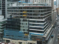 Steel framing and composite slabs were used to add nine storeys to Sydney's World Square 13 storey structure.