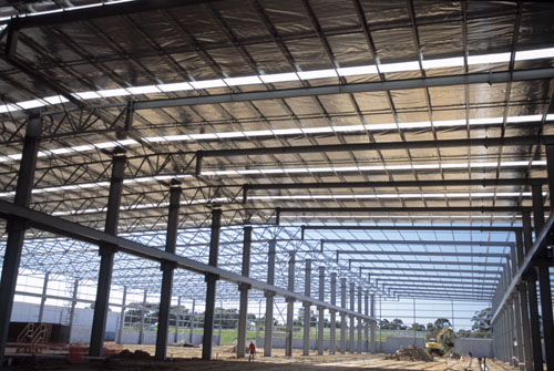BlueScope Lysaght's new factory strengthened by the use of purlins made from GALVASPAN® steel