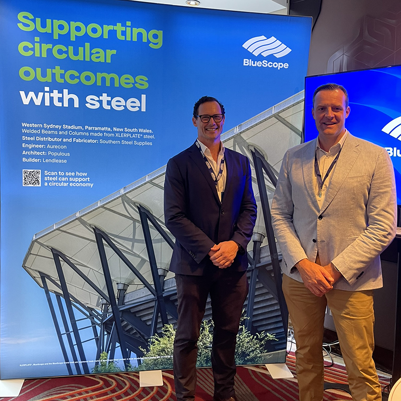 Al Baxter, Senior Principal and APAC Regional Board Director at Populous, and James Wewer, Head of Sustainability – Development & Construction at Lendlease.