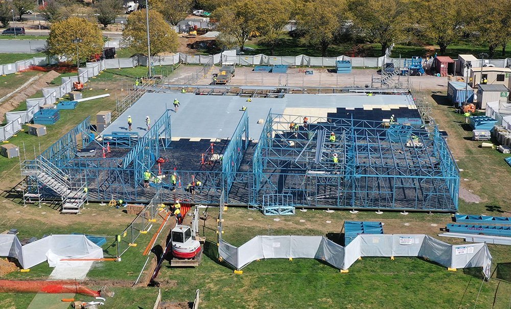 Covid surge centre TRUECORE® steel framing