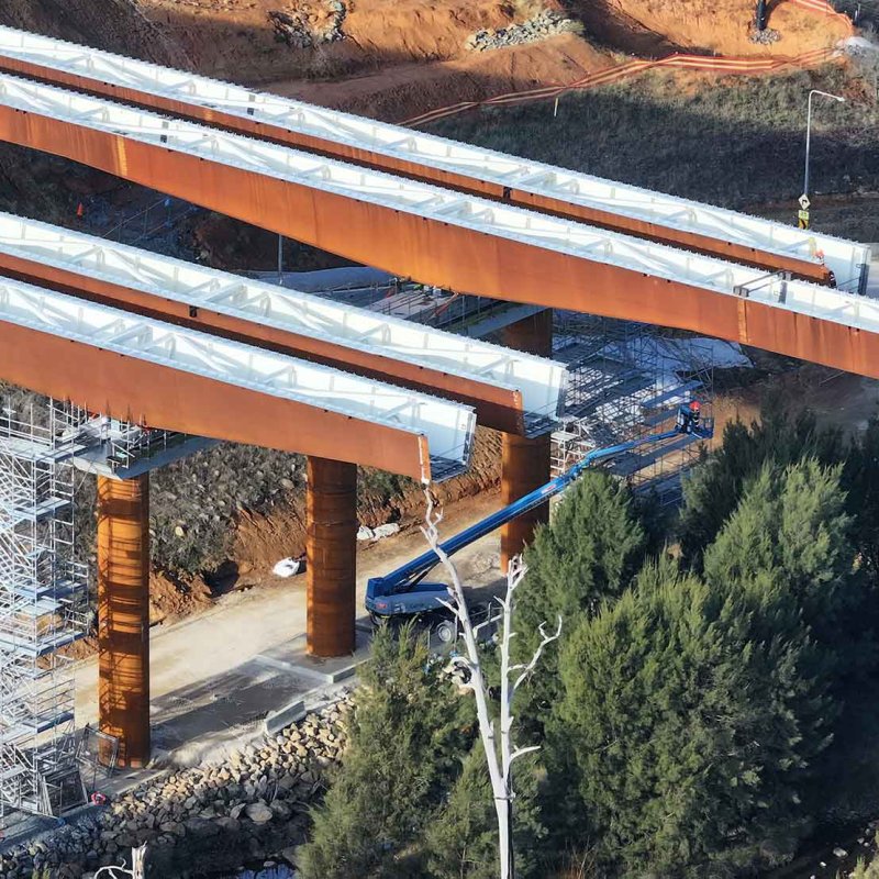 Molonglo River Bridge, REDCOR® weathering steel